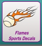 Flames Sports Decals