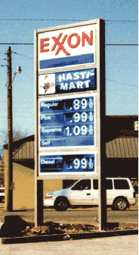 Hasti-Mart Exxon Lighted Sign Cabinets