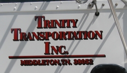 Trinity Transportation Truck Lettering