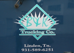 B&K Trucking Co. Truck Lettering