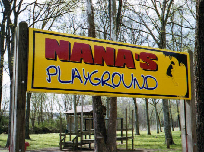 Donated Nana's Playground Park Sign
