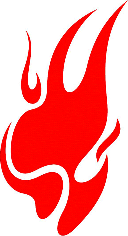 fire_12 Classic Fire Flames Graphic Flame Decal