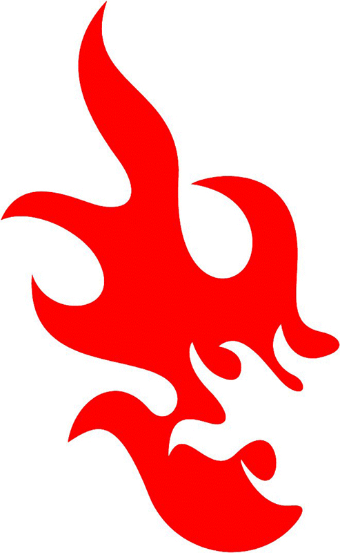 fire_13 Classic Fire Flames Graphic Flame Decal