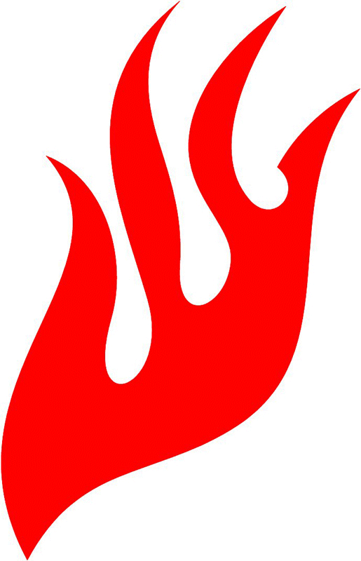fire_19 Classic Fire Flames Graphic Flame Decal