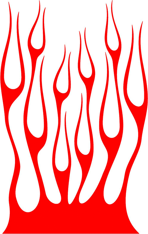 extra_31 Hood Flame Graphic Flame Decal