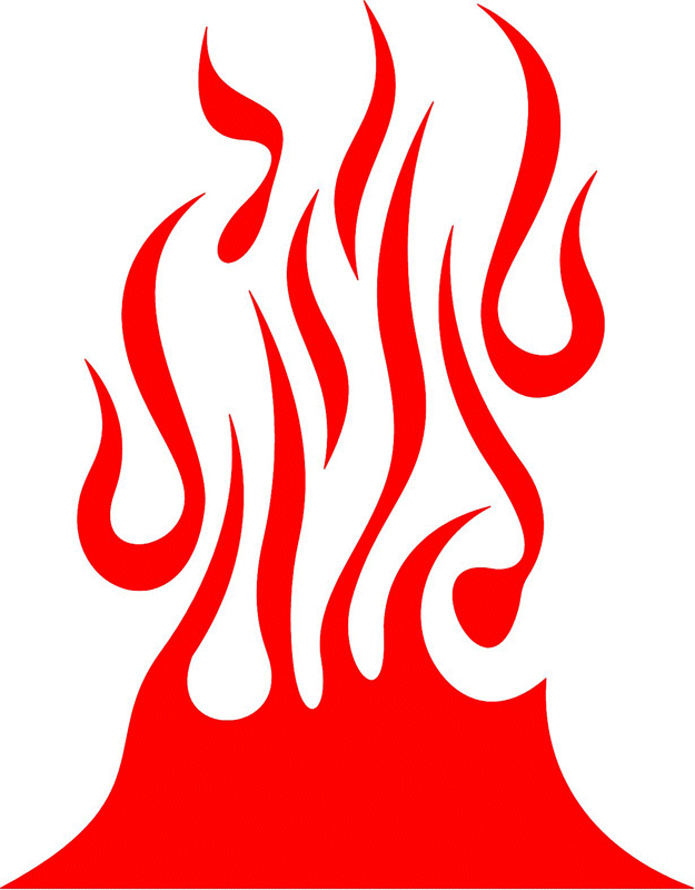 extra_32 Hood Flame Graphic Flame Decal