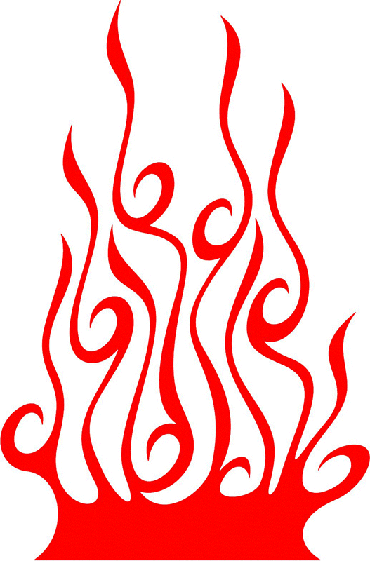extra_33 Hood Flame Graphic Flame Decal