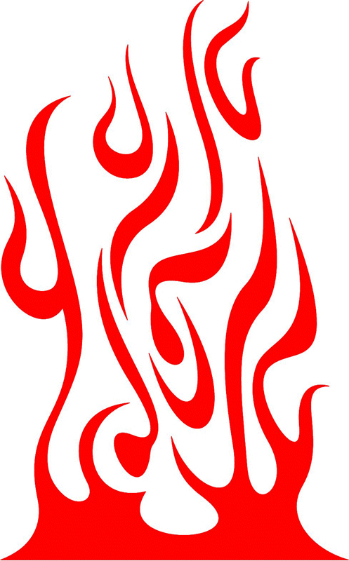 extra_34 Hood Flame Graphic Flame Decal