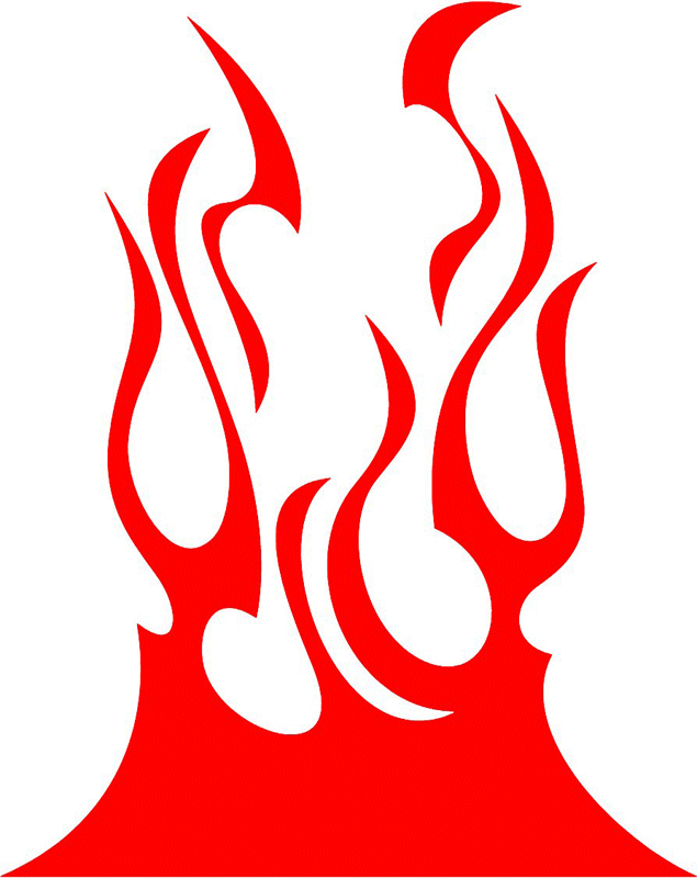 extra_35 Hood Flame Graphic Flame Decal