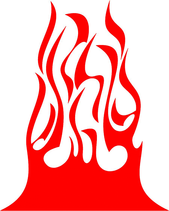 extra_36 Hood Flame Graphic Flame Decal