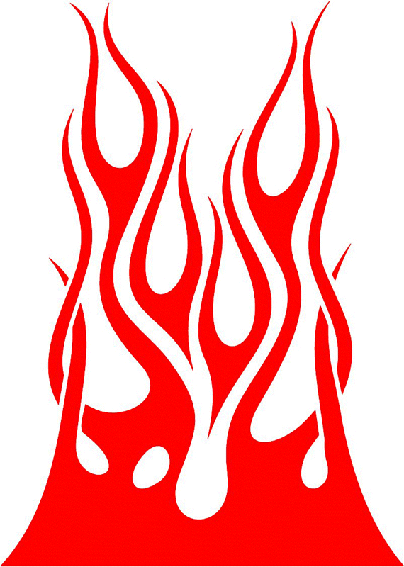 extra_37 Hood Flame Graphic Flame Decal