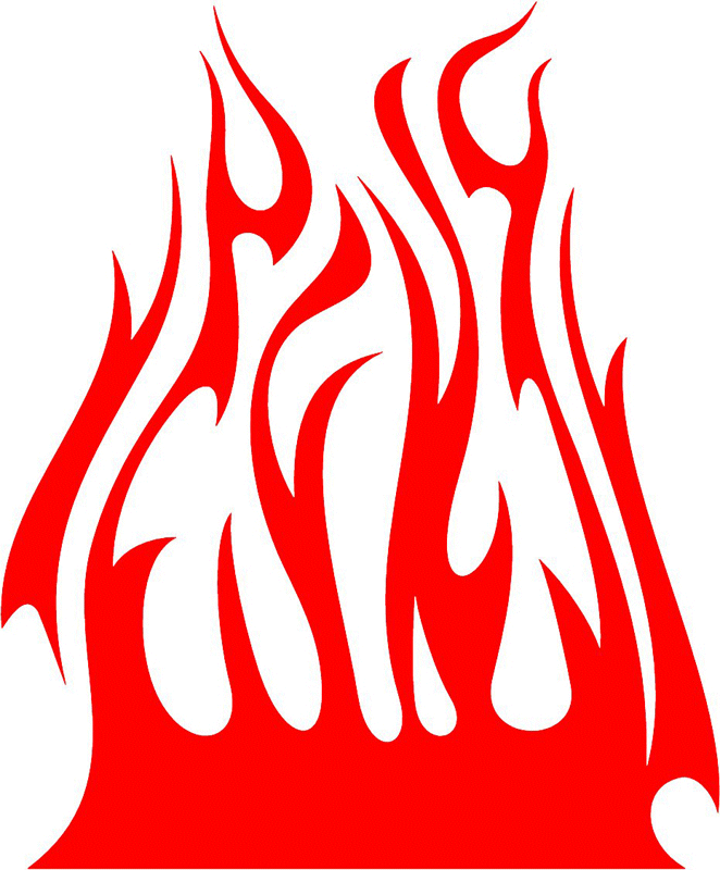 extra_38 Hood Flame Graphic Flame Decal