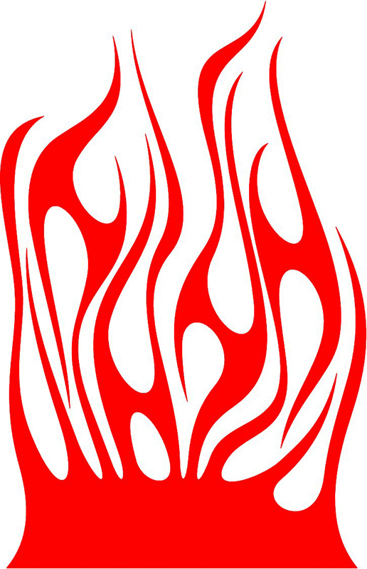 extra_39 Hood Flame Graphic Flame Decal