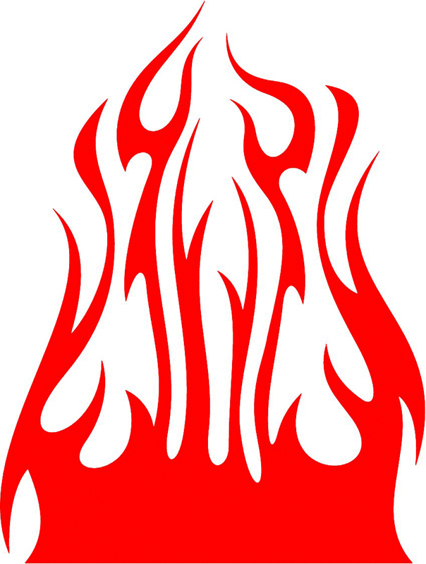 extra_40 Hood Flame Graphic Flame Decal
