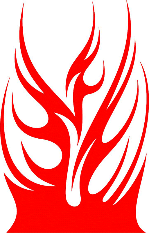 extra_41 Hood Flame Graphic Flame Decal