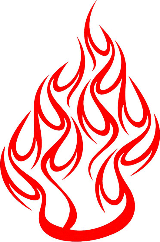 extra_43 Hood Flame Graphic Flame Decal