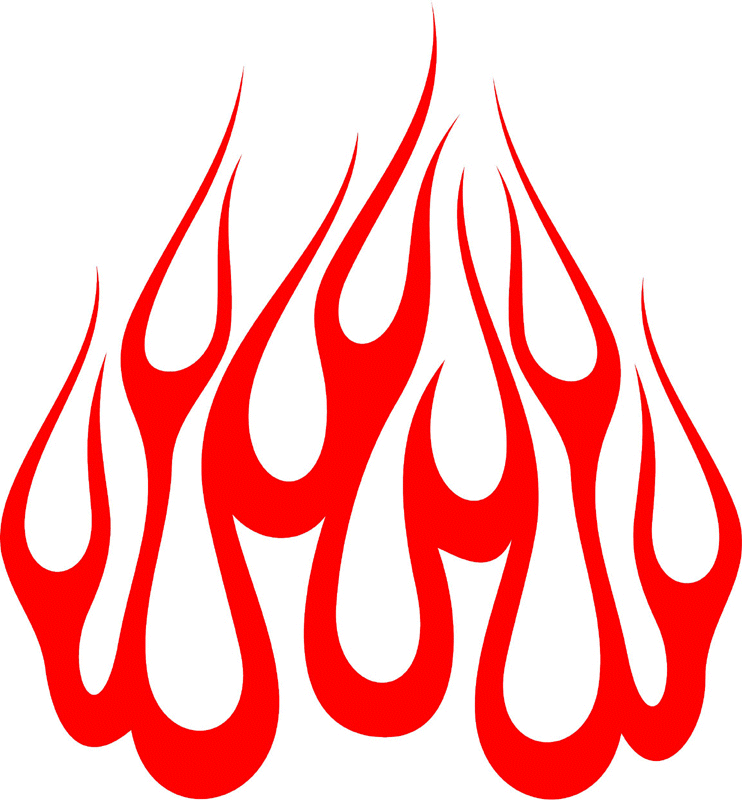 hood_00 Hood Flame Graphic Flame Decal