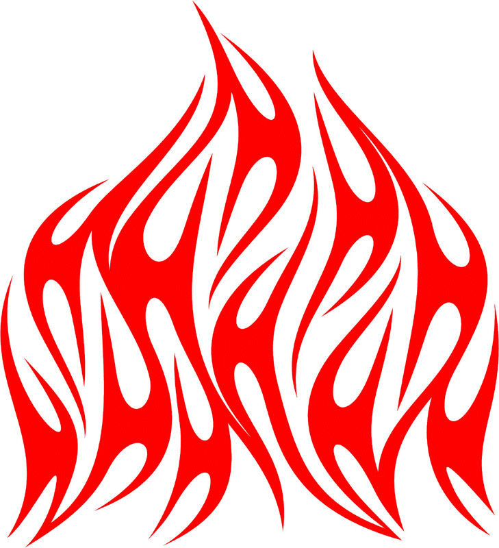 hood_03 Hood Flame Graphic Flame Decal