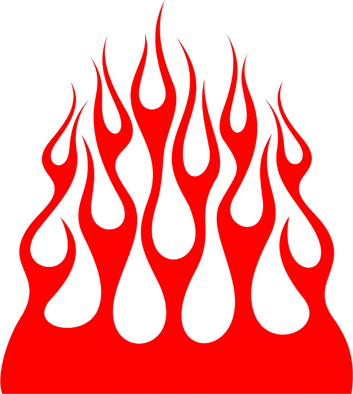 hood_05 Hood Flame Graphic Flame Decal