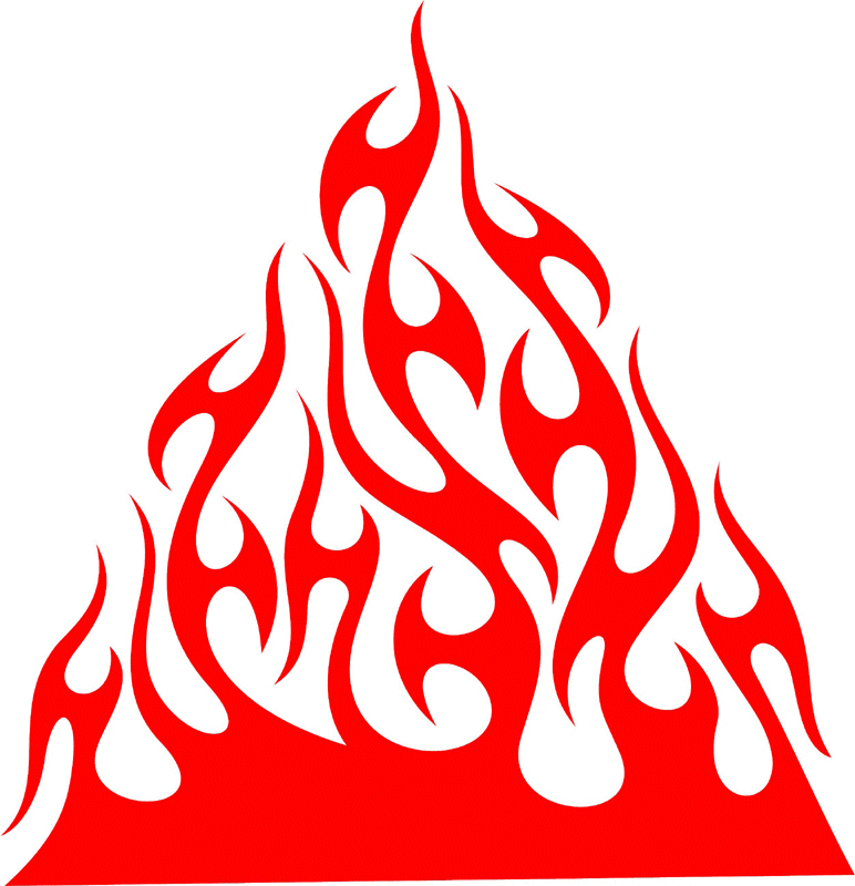 hood_06 Hood Flame Graphic Flame Decal