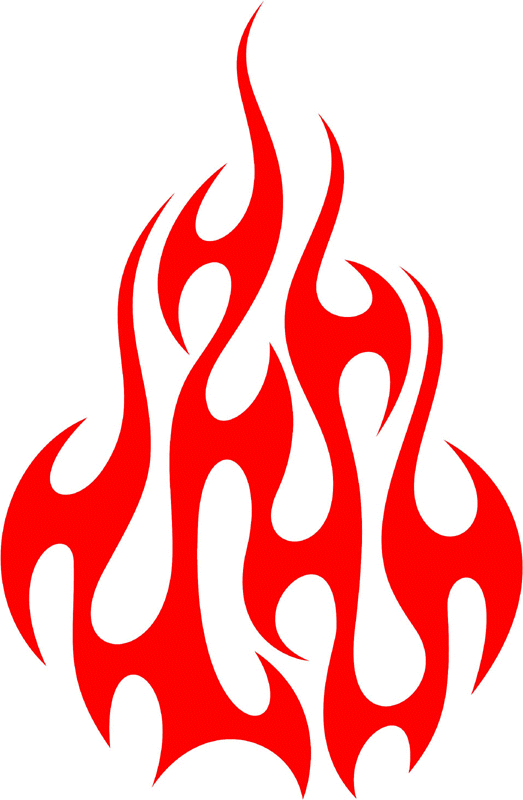 hood_07 Hood Flame Graphic Flame Decal