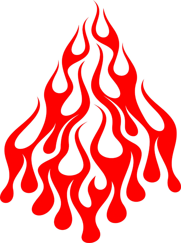 hood_08 Hood Flame Graphic Flame Decal