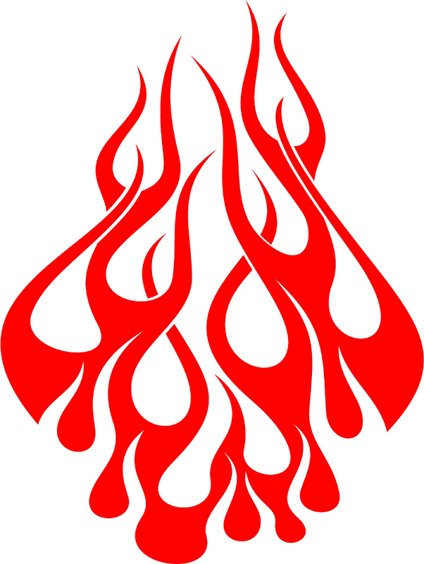 hood_09 Hood Flame Graphic Flame Decal