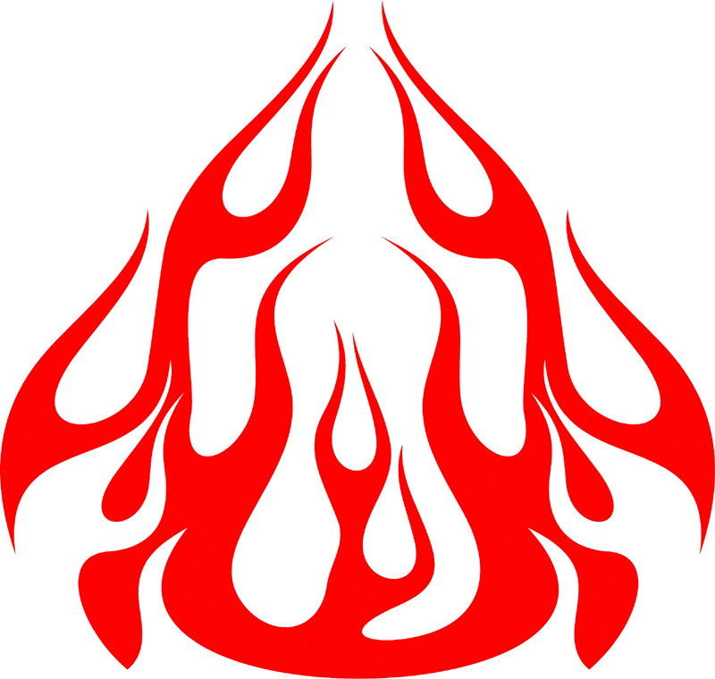 hood_11 Hood Flame Graphic Flame Decal