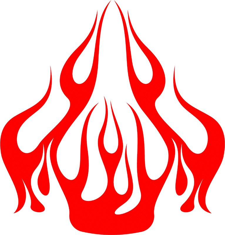 hood_12 Hood Flame Graphic Flame Decal