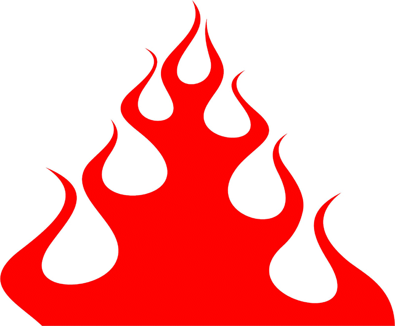 hood_14 Hood Flame Graphic Flame Decal