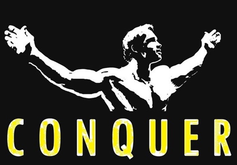 Custom Logo Sign Design ArnoldConquer Decal Sticker made to your Specifications by your Sign Specialist
