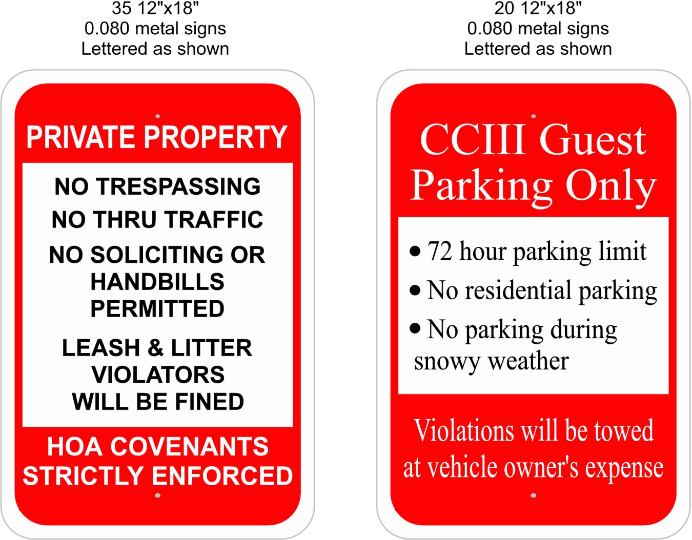 Custom Logo Sign Design CCIII Decal Sticker made to your Specifications by your Sign Specialist