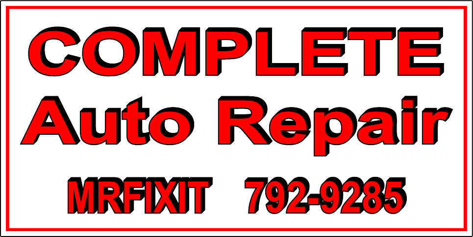 Custom Logo Sign Design MRFIXIT Decal Sticker made to your Specifications by your Sign Specialist