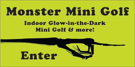 Custom Logo Sign Design Monster-Mini-Golf Decal Sticker made to your Specifications by your Sign Specialist