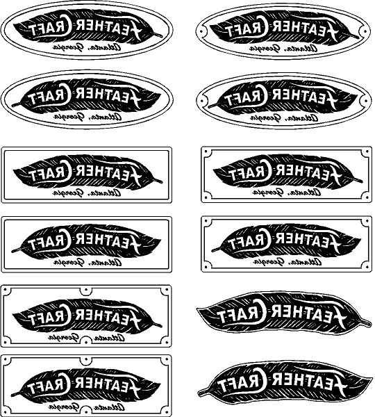 Custom Logo Sign Design Rick-Custom-Etching-Decals Decal Sticker made to your Specifications by your Sign Specialist