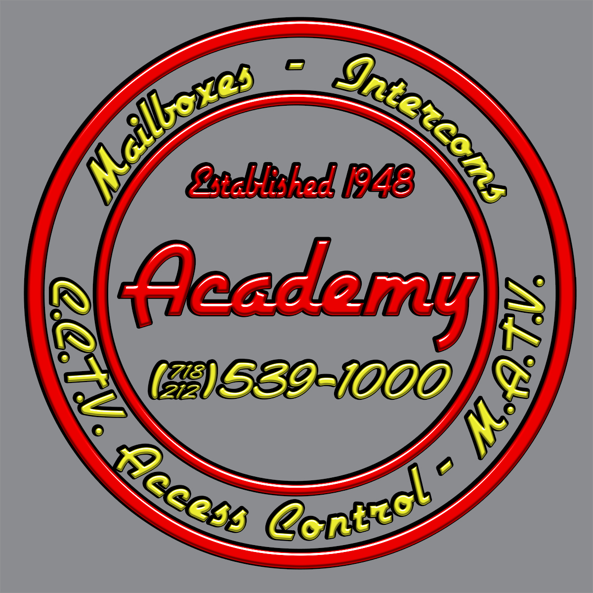 Custom Logo Sign Design academy-circle-12 Decal Sticker made to your Specifications by your Sign Specialist