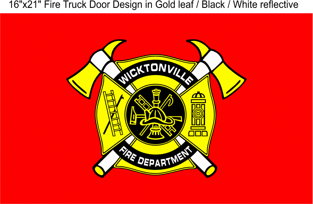 Custom Logo Sign Design fire_truck Decal Sticker made to your Specifications by your Sign Specialist