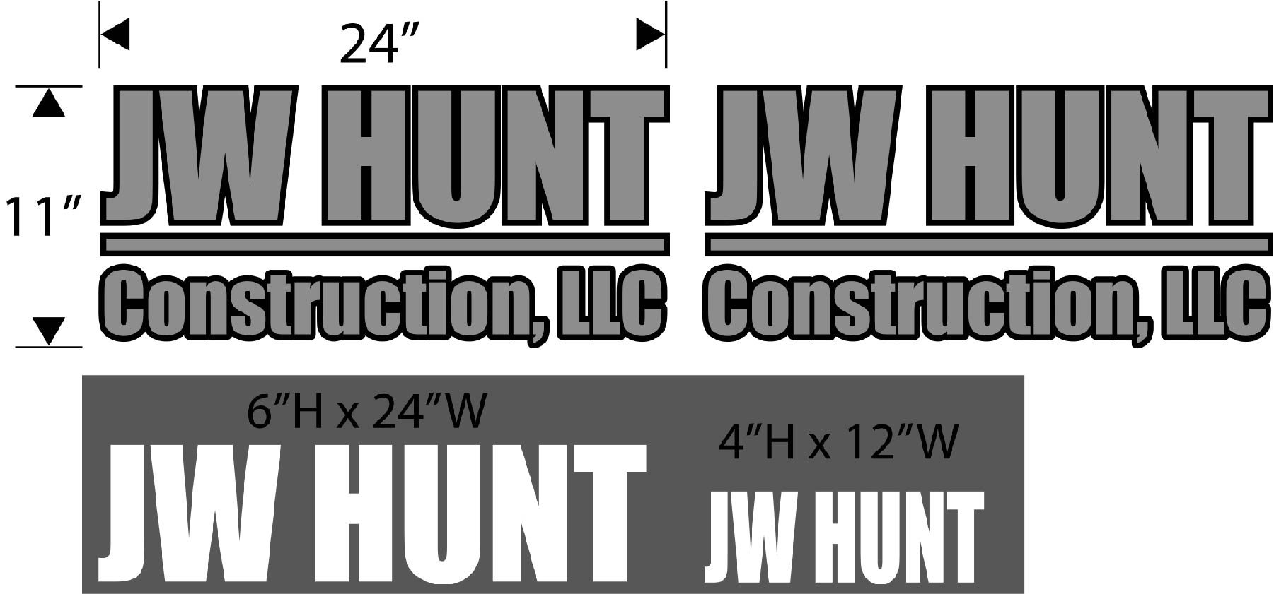 Custom Made Approved Artwork / Logo Design Layout - jwhunt-construction ...