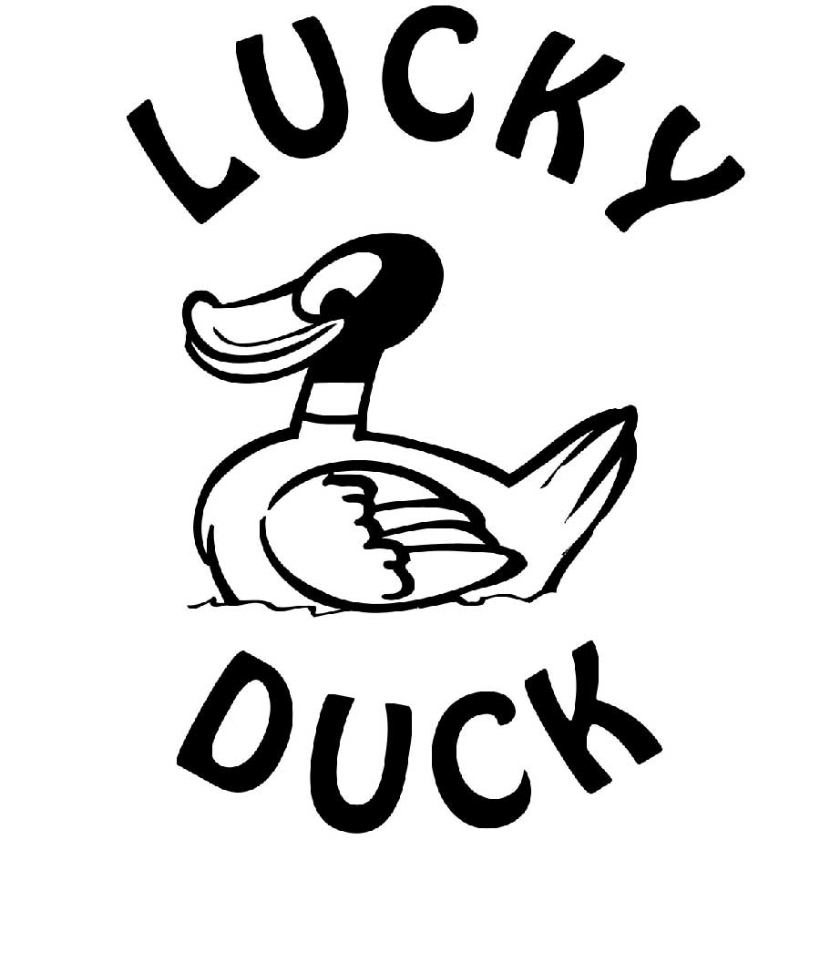 Custom Logo Sign Design lucky_duck_boat_decal Decal Sticker made to your Specifications by your Sign Specialist