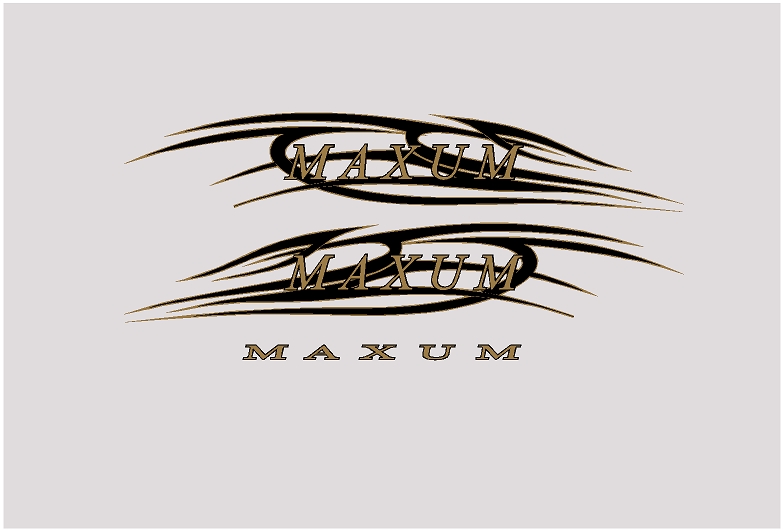 Custom Logo Sign Design maxum Decal Sticker made to your Specifications by your Sign Specialist