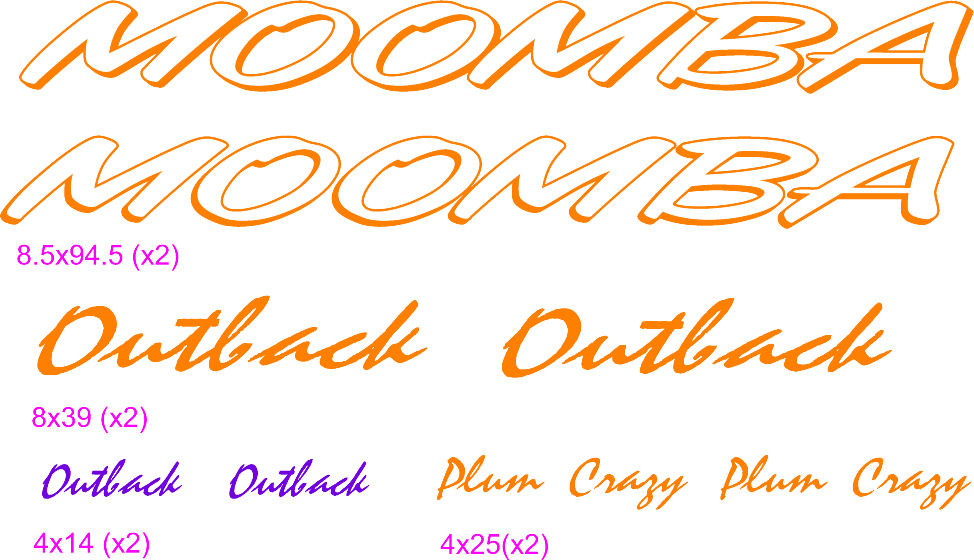 Custom Logo Sign Design moomba Decal Sticker made to your Specifications by your Sign Specialist