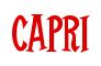 Rendering "CAPRI" using Cooper Latin