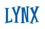 Rendering "LYNX" using Cooper Latin