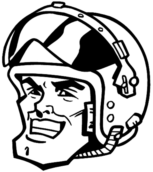 Pilot's head vinyl sticker. Customize on line.     Aeroplanes And Space Travel 002-0104  
