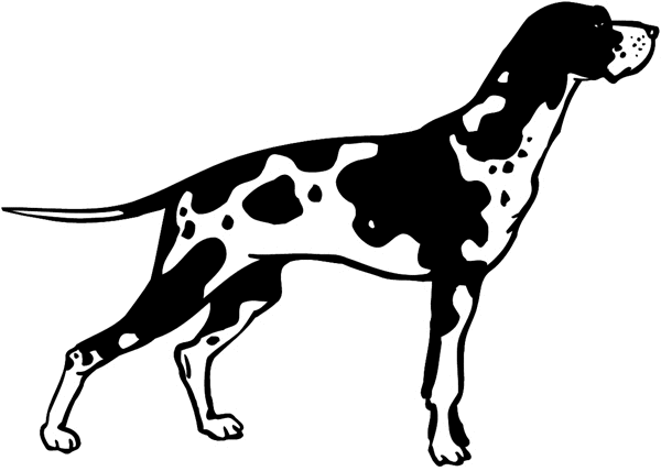 Hunting dog vinyl sticker. Customize on line. Animals Insects Fish Dog Hunting 004-0773