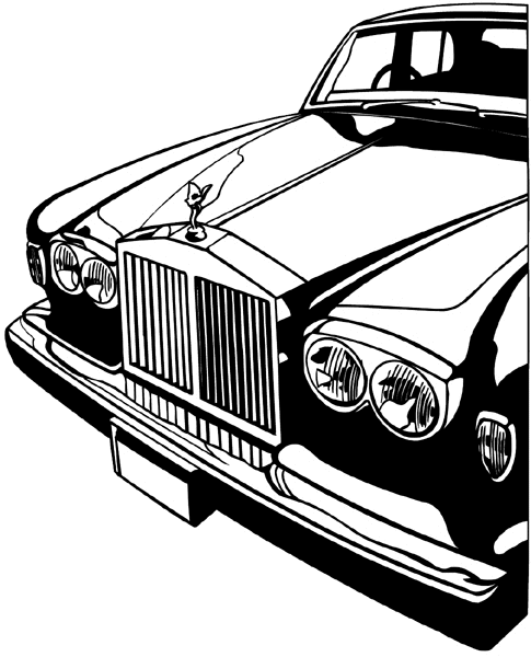 Rolls Royce vinyl sticker. Customize on line.      Autos Cars and Car Repair 060-0302 rolls Royce front end  