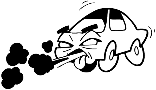 Coughing car vinyl sticker. Customize on line. Autos Cars and Car Repair 060-0438  