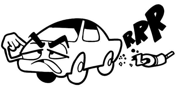 Roaring muffler vinyl sticker. Customize on line.  Autos Cars and Car Repair 060-0446  