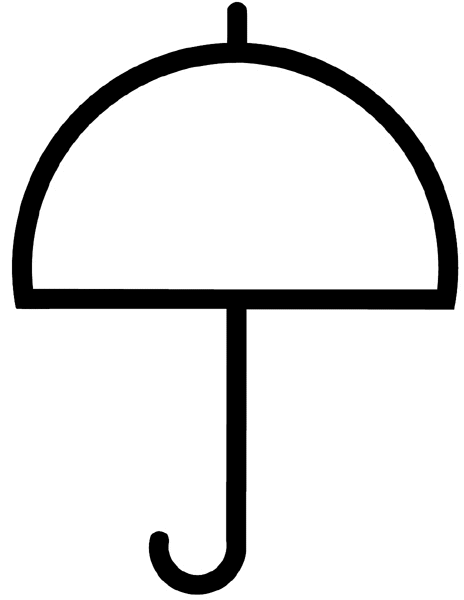 Umbrella symbol vinyl sticker. Customize on line.     Autumn Fall 006-0151  
