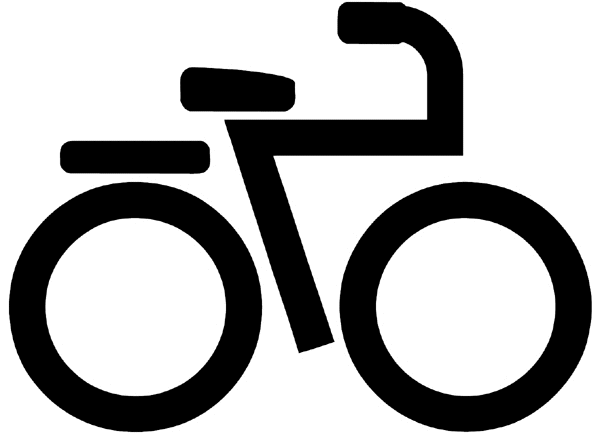 Bike symbol silhouette vinyl sticker. Customize on line.       Bicycles Motorcycles 009-0095  
